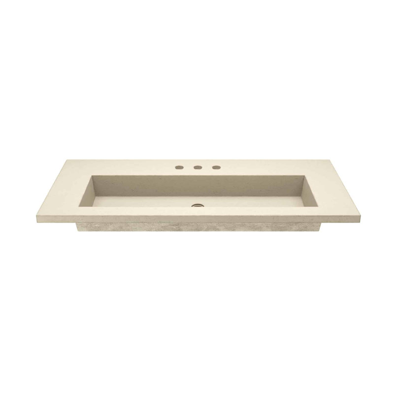 48" Capistrano Vanity Top With Integral Sink, Sand, 8" Centers