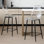 Ensemble de 2 tabourets de bar modernes 25,6 po avec structure en métal