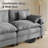 116" Reversible L-Shaped Chenille Sectional Sofa with Ottoman, Cup Holders, USB & Type-C Ports, 4-Seat Deep Seat Couch, for Living Room, Apartment-1333784191-1326900025