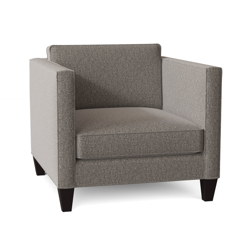 Fauteuil de 37 po de large Pudalov, Flanelle grise de la sucrerie