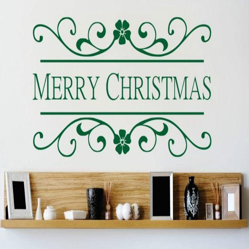 Text & Numbers Wall Decal, 14" H x 30" W x 0.16" D, Green