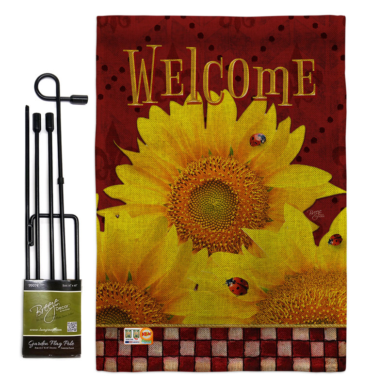 Double Sided 18.5'' H x 13'' W Polyester Flag Set