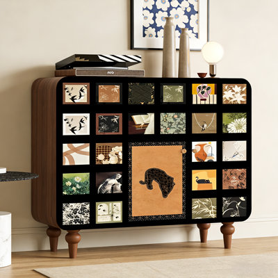 Chinese-style painted sideboard cabinet