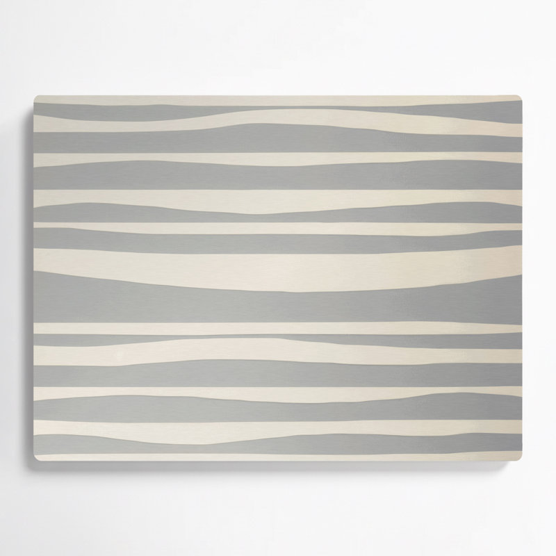 Minimalisme 11, art mural en métal beige, H 11 po x l 14 po