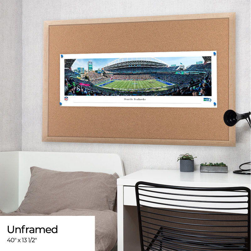 " Seattle Seahawks ", Unframed, No Mat, 15" H x 41.5" W x 0.88" D