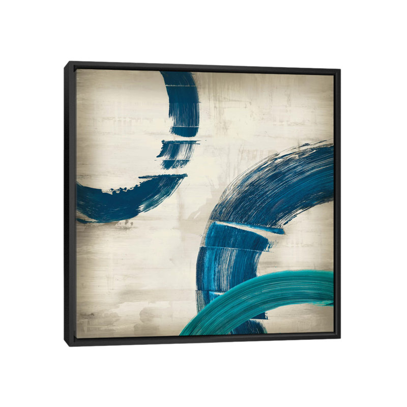 « halcyon ii », impression sur toile, H 18 po x l 18 po x P 1,5 po, Toile avec cadre noir, Pas de tapis