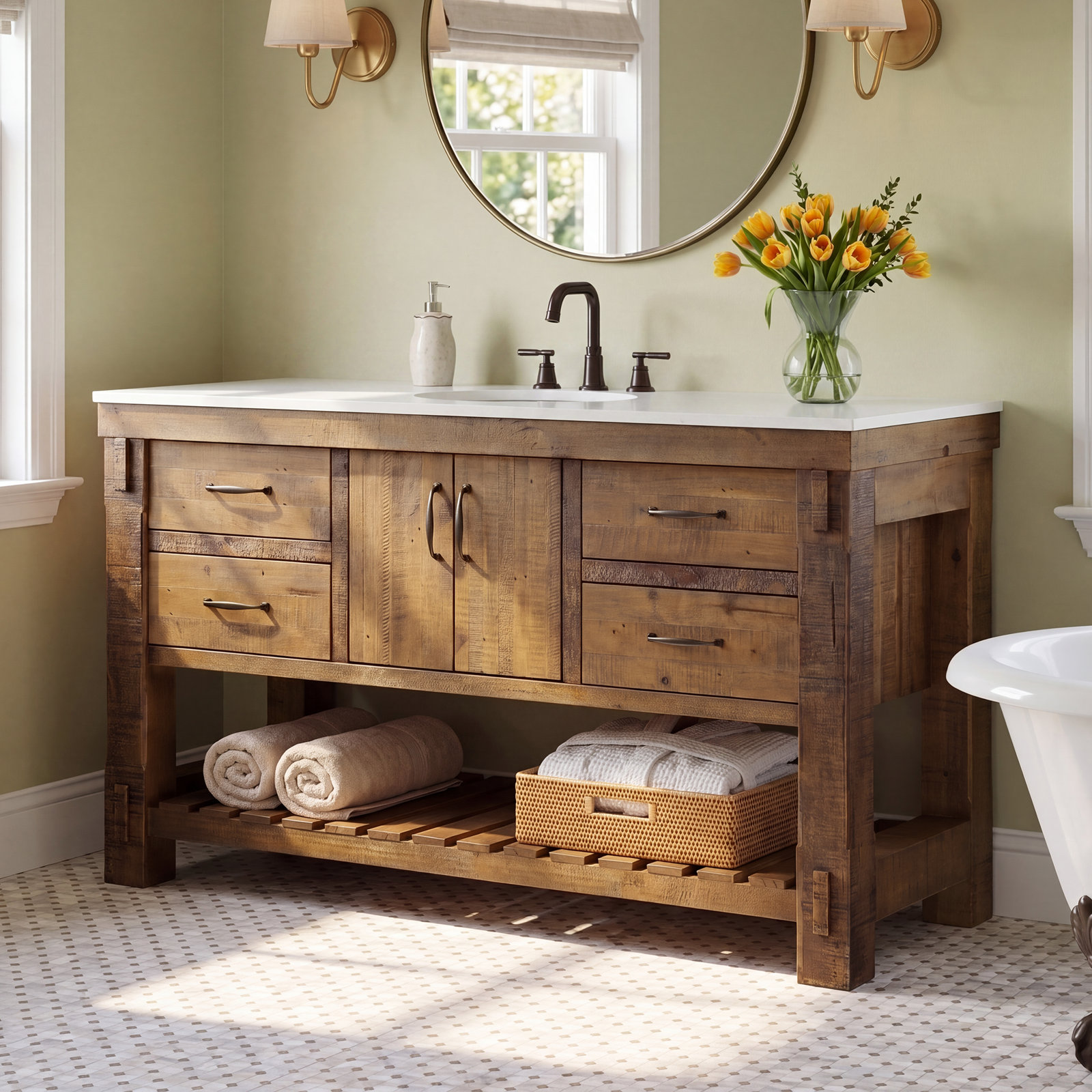 Bromley 60" Single Bathroom Vanity