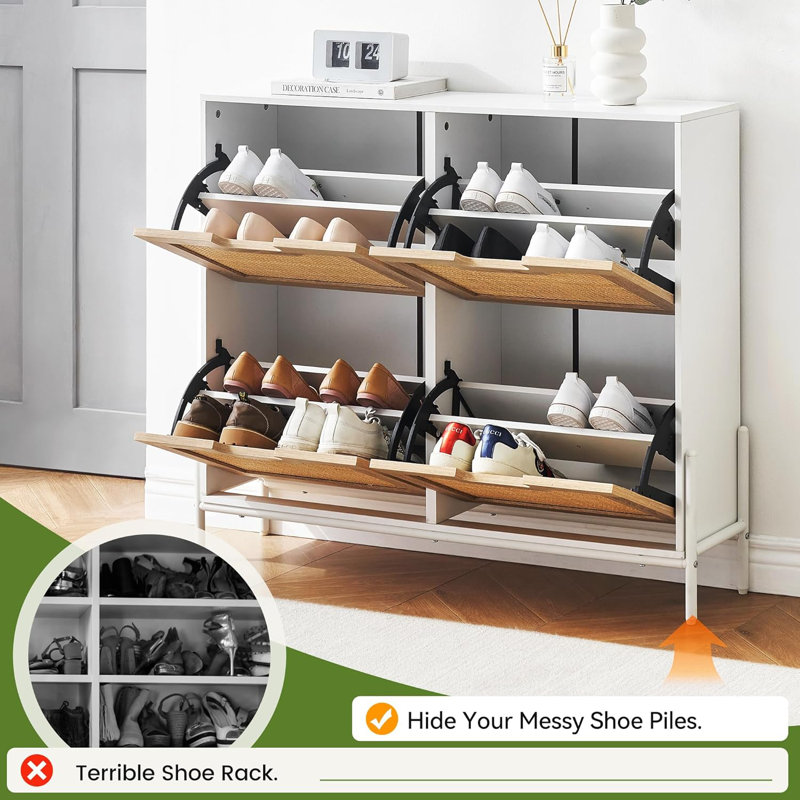 16 Pair Flip Down Shoe Storage