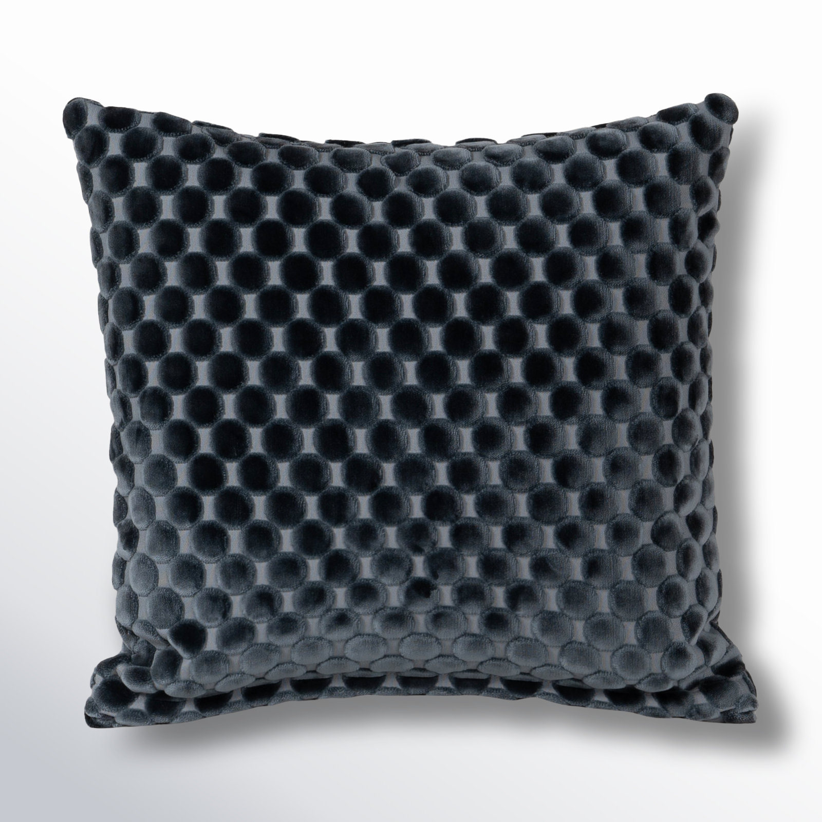 Nirvan Throw Pillow, Blue, Feather, Square 16"