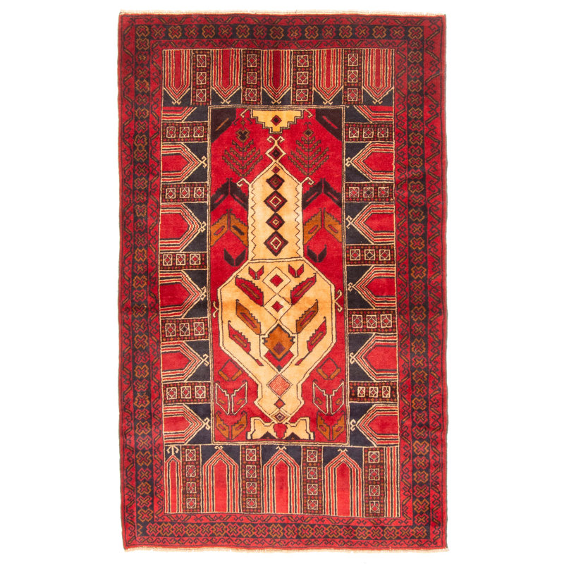 Rizbaft Red Rug 3'7" x 6'0"