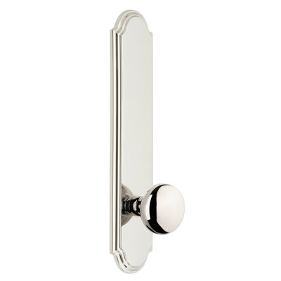 Grandeur Arc Tall Plate Single Dummy with Fifth Avenue Door Knob