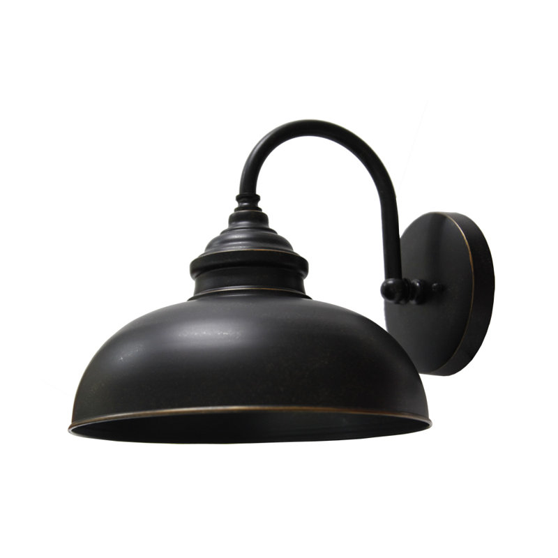 Luminaire de grange d'extérieur Arryonna, Bronze huilé, H 9,5 po x l 7,5 po x P 9 po