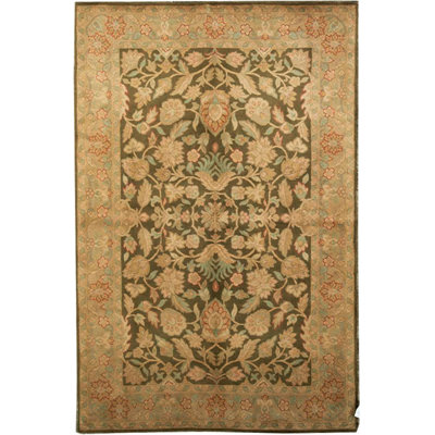 Tapis vert noué à la main de haute qualité