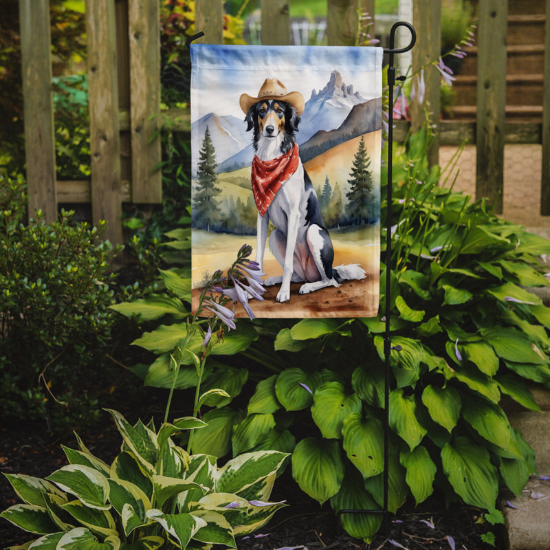 Drapeau Cowboy Welcome Garden, Barzoï rouge