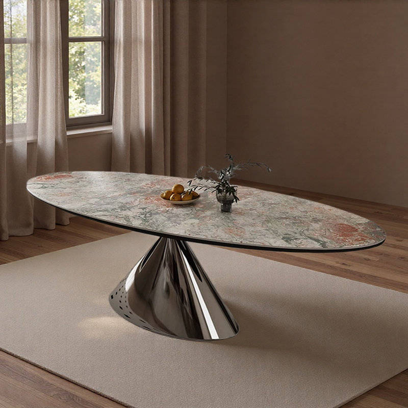 Table de salle à manger Modern, Multi-couleur, Argent argent, H 29,52 po x L 94,48 po x l 47,24 po