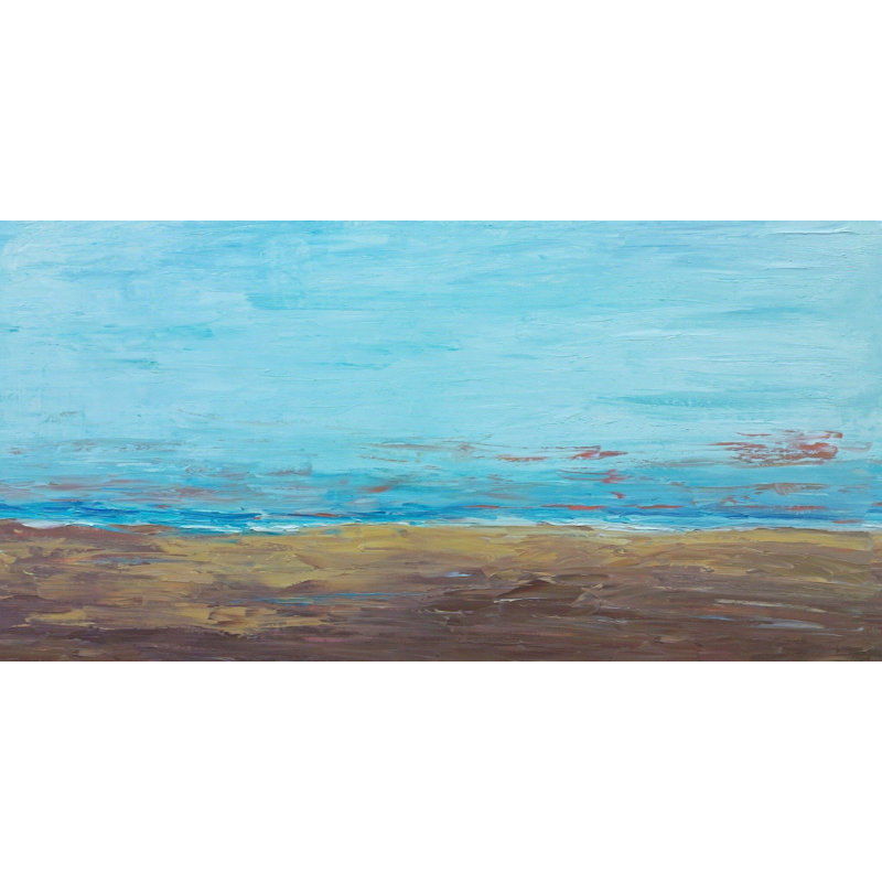 Blue And Tan By John Beard - Gallery Wrapped Canvas Print Print by John Beard, 38" H x 74" W x 3" D
