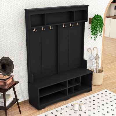 Élégant portemanteau avec rangement spacieux, banc large et conception durable