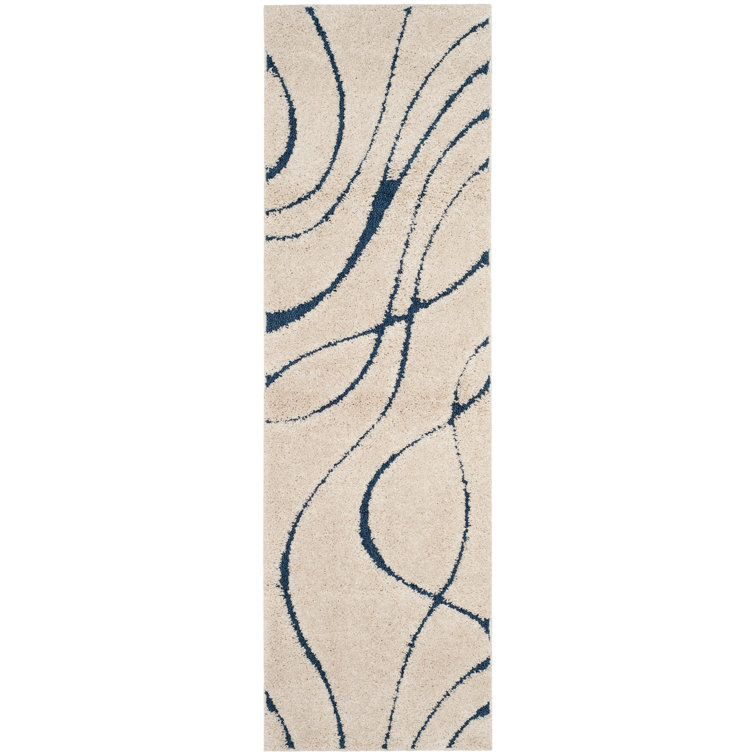 Tapis crème / bleu Ashal
