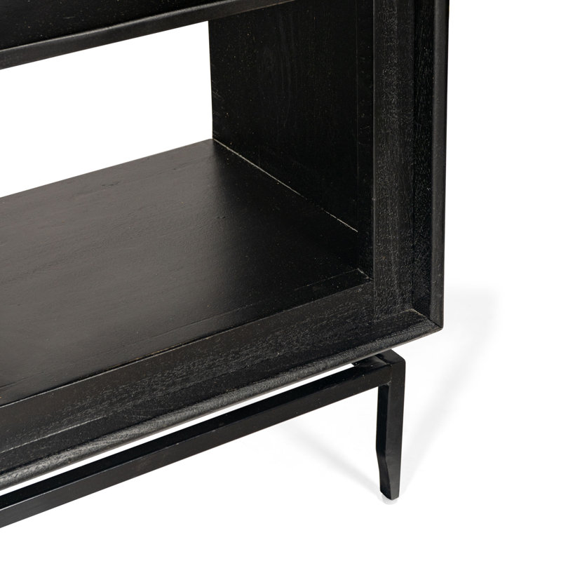 Solid Wood Accent Cabinet, Black