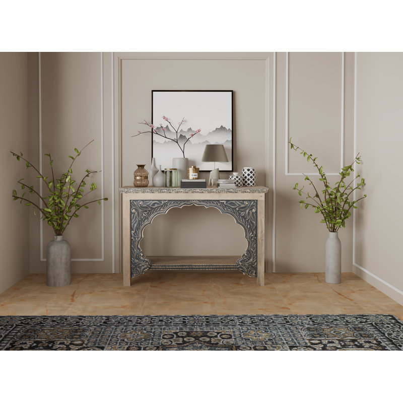 Console Berlene, Beige / noir