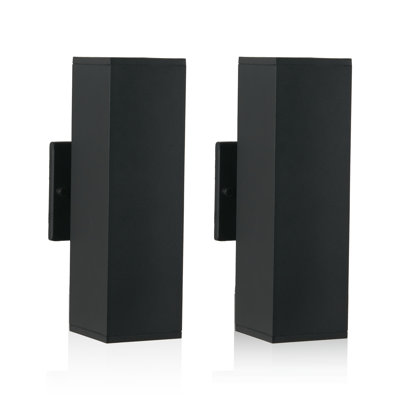 Outdoor Wall Sconce, Modern Weatherproof Wall Light, Black Aluminum Exterior Wall Mount Light Fixture