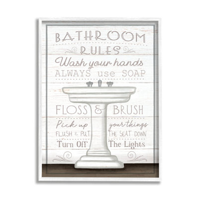 «Rustic Bathroom Rules Sink» par Elizabeth Tyndall