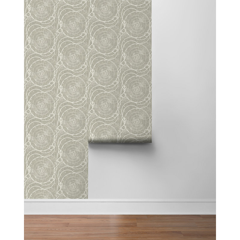 Tommy Bahama Ropes & Spheres Peel And Stick Wallpaper Roll, Coconut