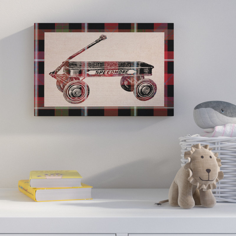 Reproduction d’art graphique écossais Radio Flyer, H 16 po x l 20 po, Toile tendue