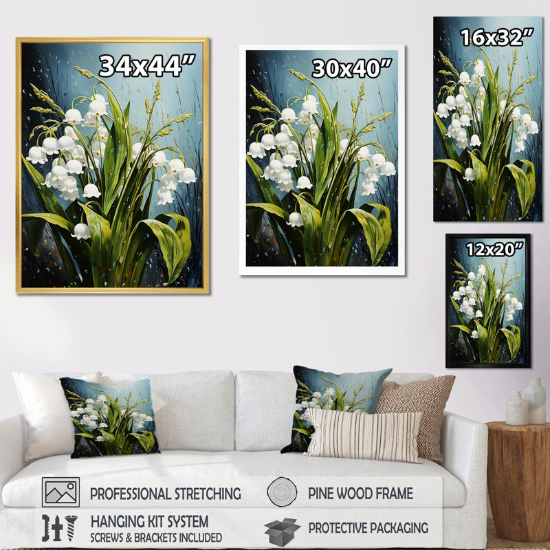 Perles de neige vertes - hiver pureté II, H 40 po x l 30 po x P 1,5 po, Cadre simple argenté