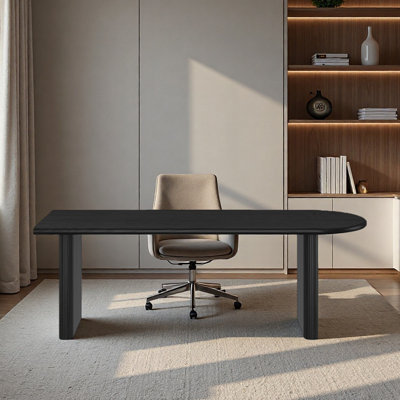 Bureau noir, bureau semi-circulaire et table d'étude