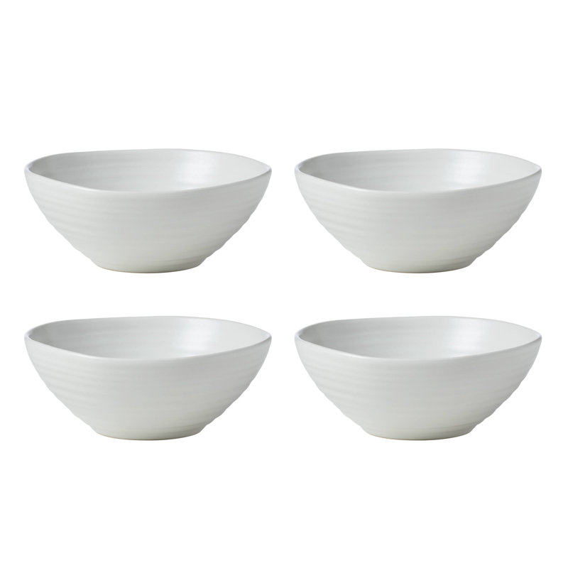 Ridge 12 Piece Dinnerware Set, White