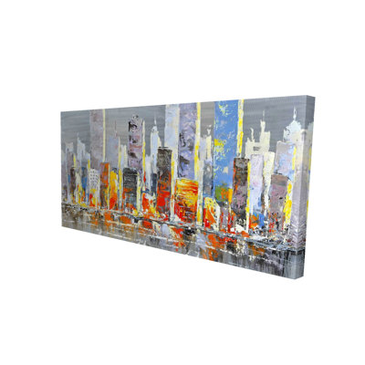 Color Splash Cityscape - Contemporary Canvas Art for Home