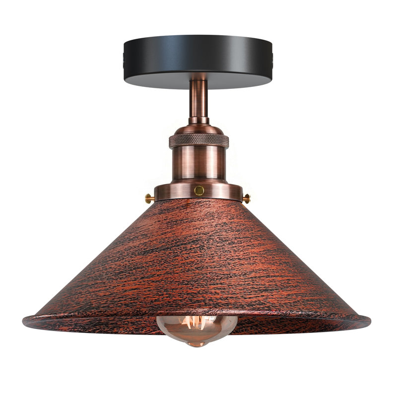 Semi Flush Mount, Rustic Red