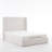 Caron Upholstered Wingback Bed With Adjustable Base Bundle Set