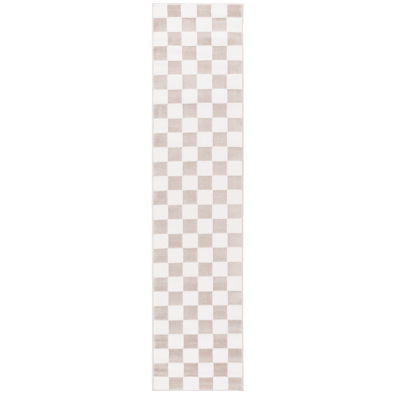 Tapis à carreaux Leeni Performance, Tapis de couloir 2 pi 3 po x 8 pi
