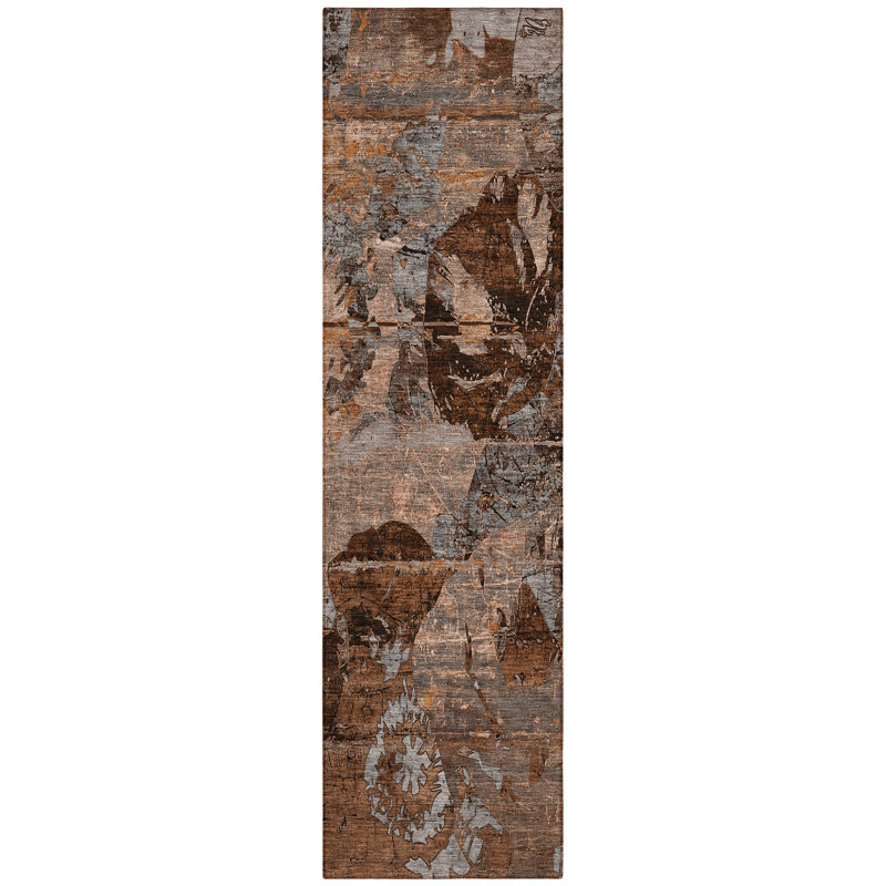 Abstract Indoor / Outdoor Rug, Runner 2'3" x 7'6"
