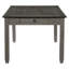 Ensemble de salle à manger 6 pièces gris antique et finition café avec banc à 6 tiroirs et 4 chaises d'appoint de style campagnard décontracté