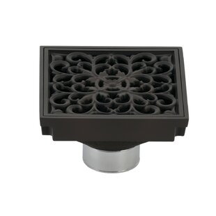 Design House 542852-MB Square Shower Drain, Matte Black, 4