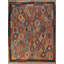 Tapis oriental géométrique All-Over Kilim 9 x 11
