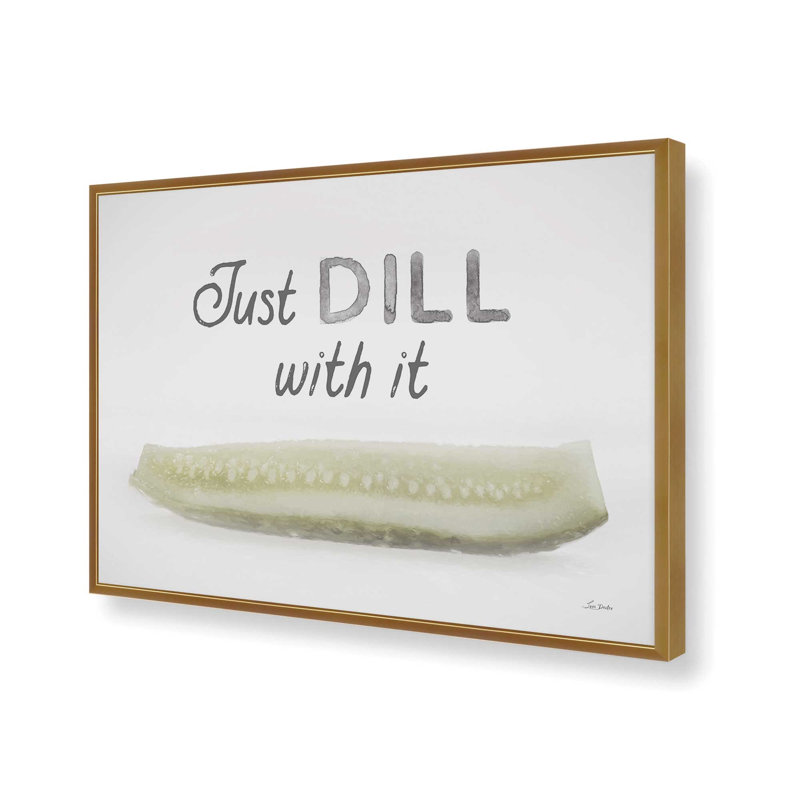 «Just Dill with It» par Lori Deiter, reproduction d'art, Impression encadrée, Doré, L 16 po x H 12 po
