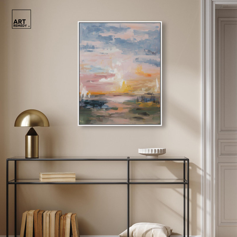 «Evening Tones I», impression murale sur toile par Art Remedy, cadre blanc, 24 x 30, H 31 po x l 25 po, Cadre blanc