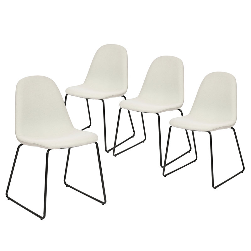 Chaise de salle à manger rembourrée, Beige