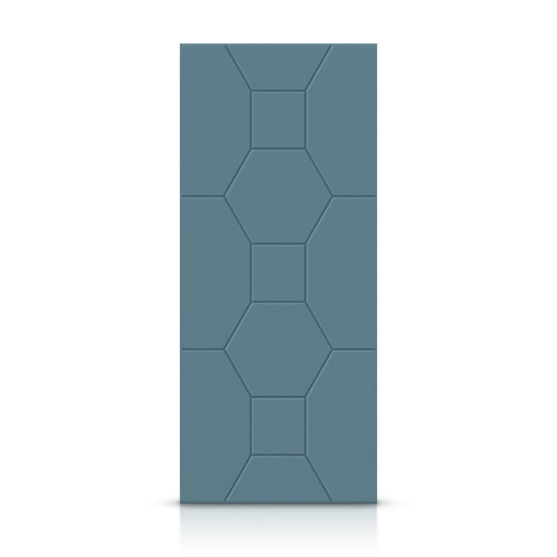 Porte standard à panneaux en bois, Bleu dignité, 42 po x 80 po