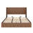 King Size Bed Frame In Walnut Color, Made Of Composite And Iron, Easy Assembly, Ample Storage Under Pine With Natural Wood Texture, Large Grooved Undulating Lift Storage, Stainless Steel Connection