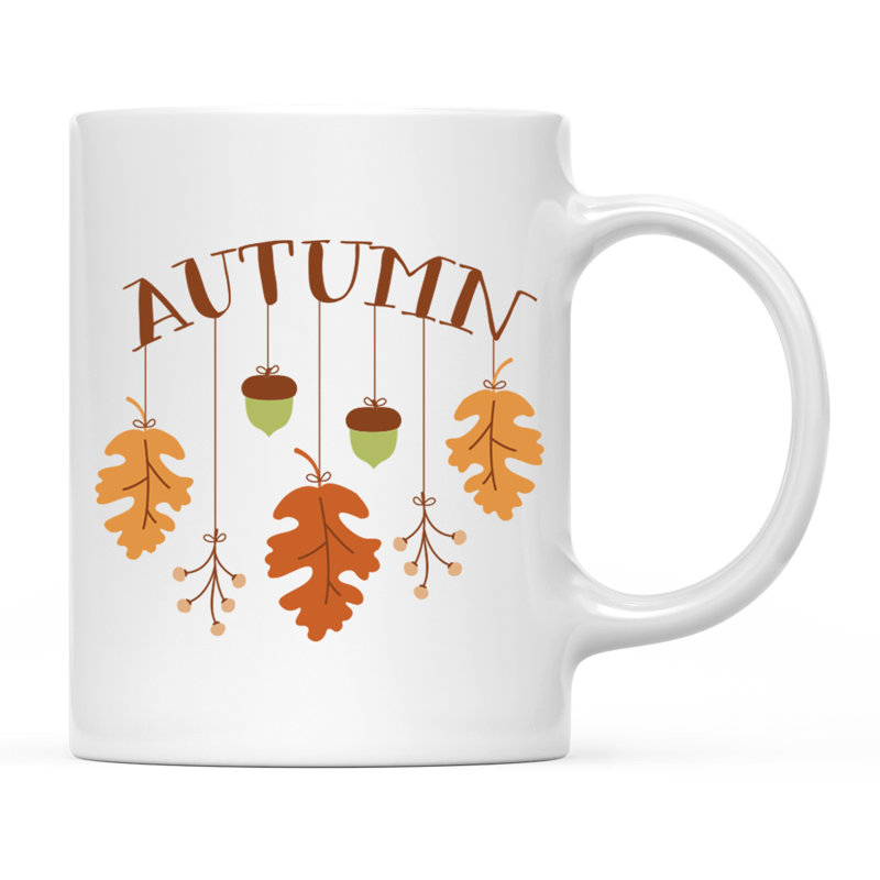 Grande tasse à café automne, suspendue et glands Gisselle