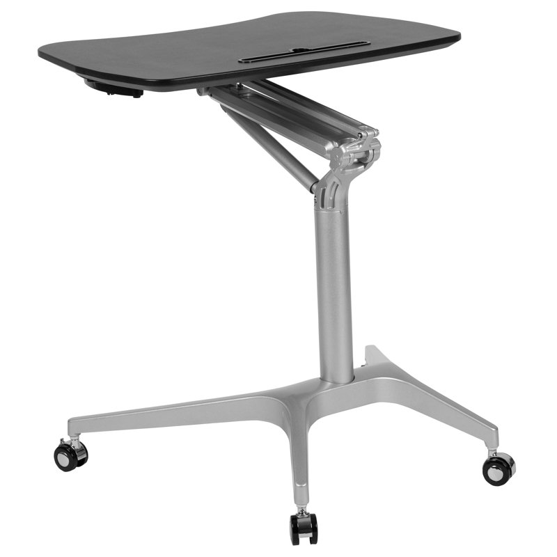 Bureau d'ordinateur ergonomique Veltri, Noir