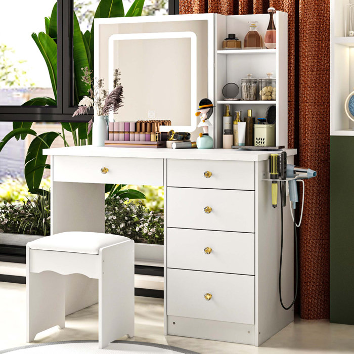 Vanity With Sliding Mirror