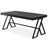 Geometric A-Frame Tempered Glass Coffee Table, All Black Finish