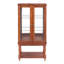Vitrine à rangement ouvert: pieds en bois massif, portes en verre trempé, tablette ajustable