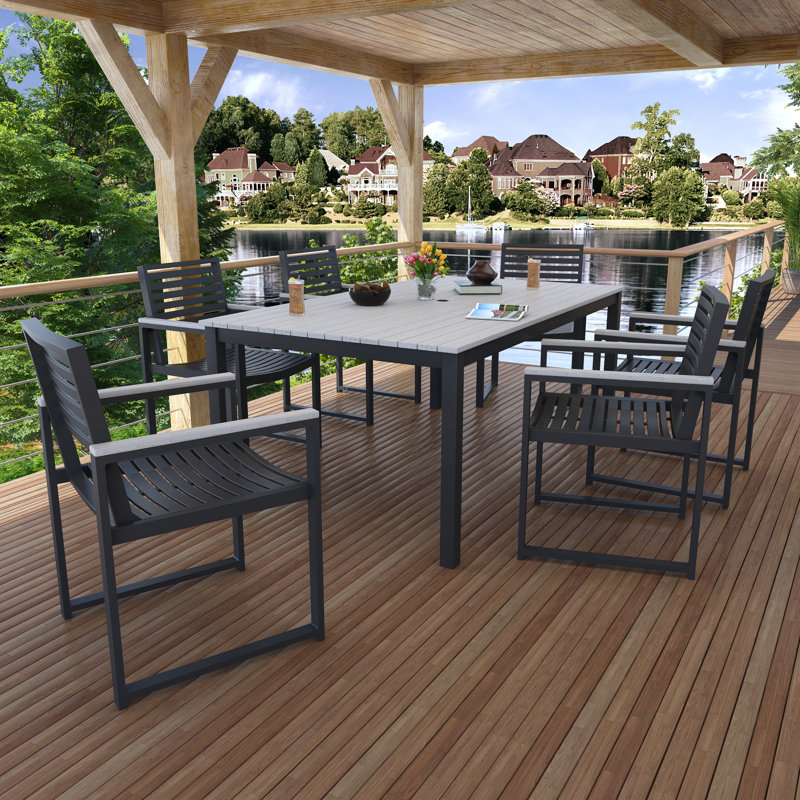 Ensemble repas pour 6 personnes Townsend, Blanc / Gris foncé